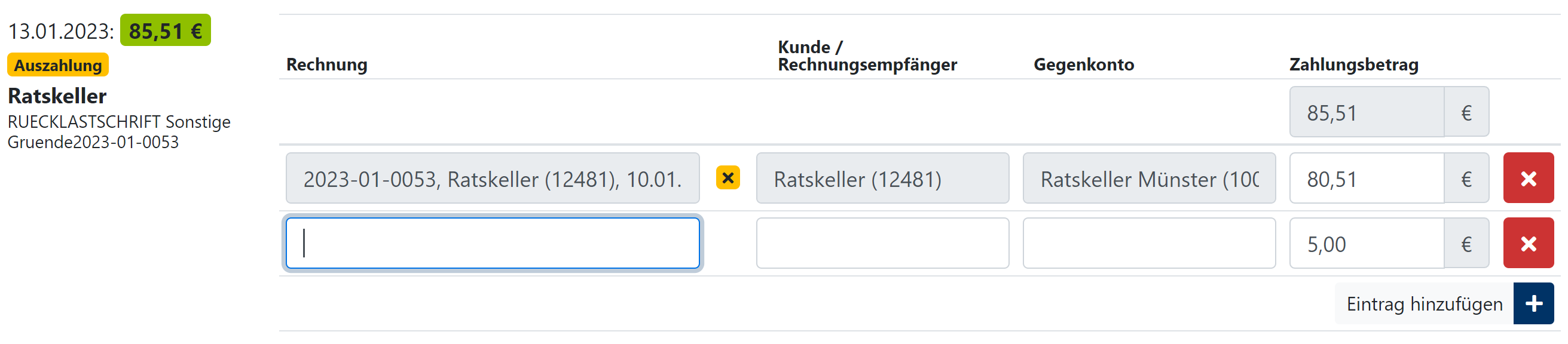 Buchhaltung - Verbuchung Rücklastschrift