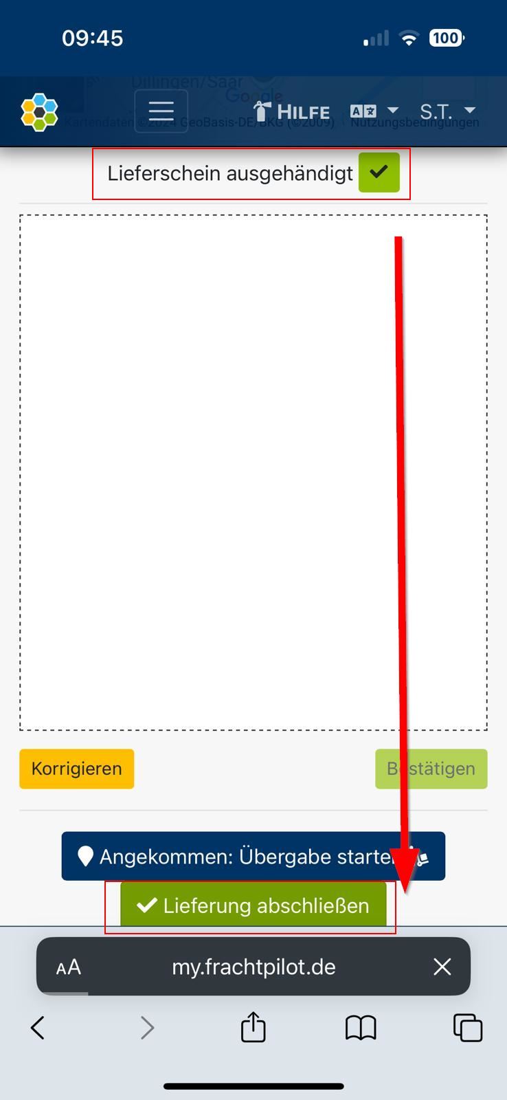 FrachtPilot Bestellung abschließen