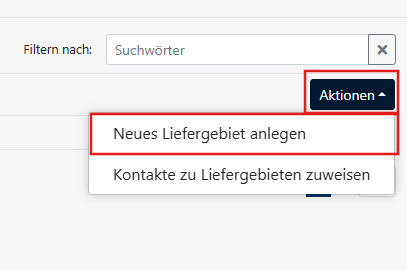 Neues Liefergebiet anlegen