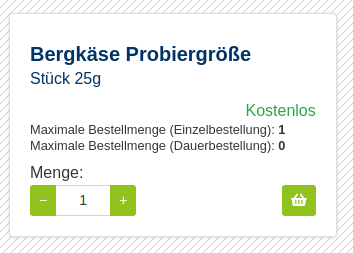 Probeprodukt Darstellungsbeispiel Webshop