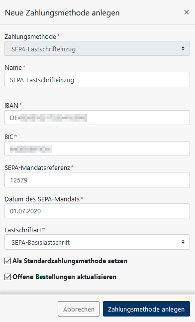 SEPA Formular